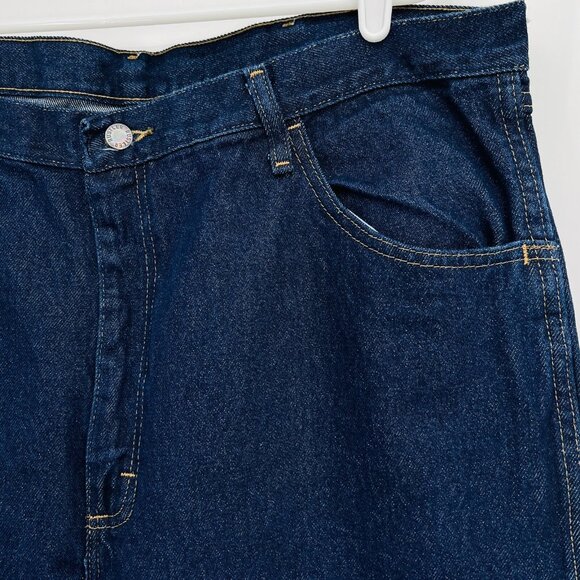 NEW Rustler Men’s Heavyweight Denim Jeans 40X30 Regular Fit Straight Leg Navy - Picture 6 of 11